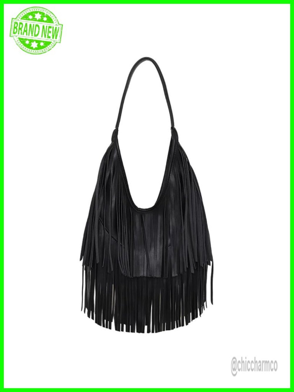 Fringe Shoulder Bag Hobo PU Leather Western Cowboy Style